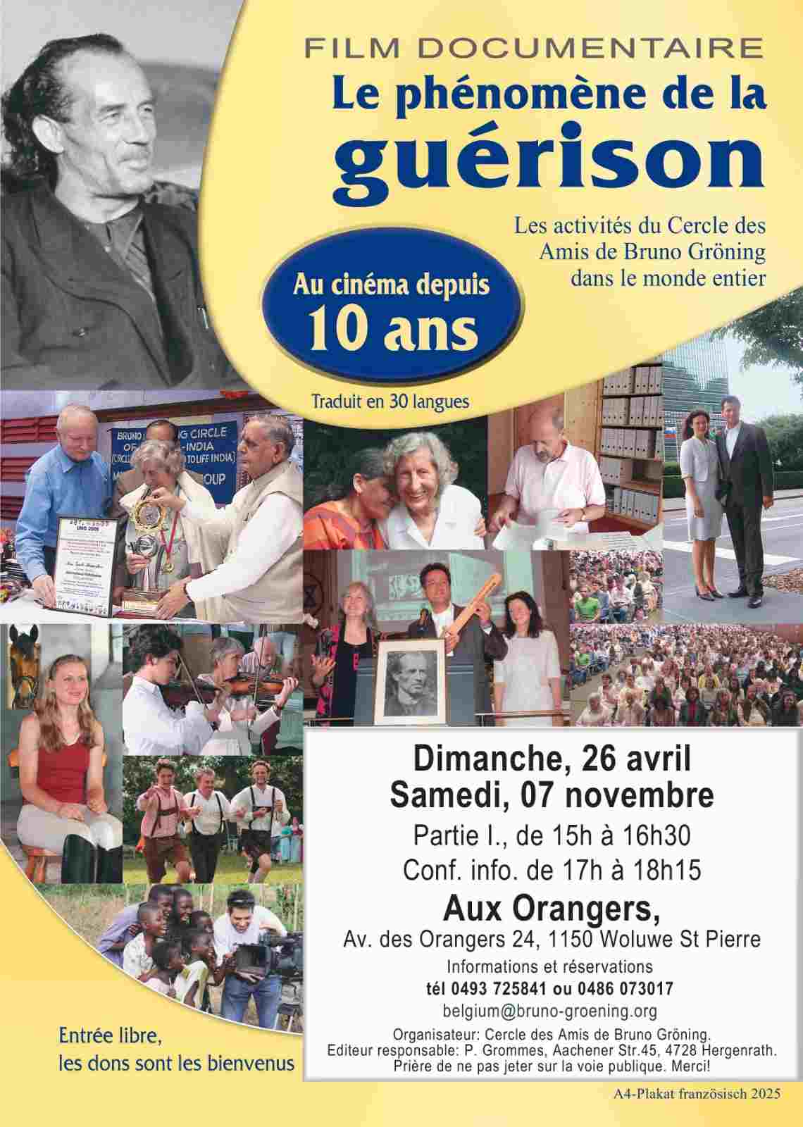 Documentaire : Le phénomène de la guérison - Les activités du Cercle des Amis de Bruno Gröning dans le monde entier